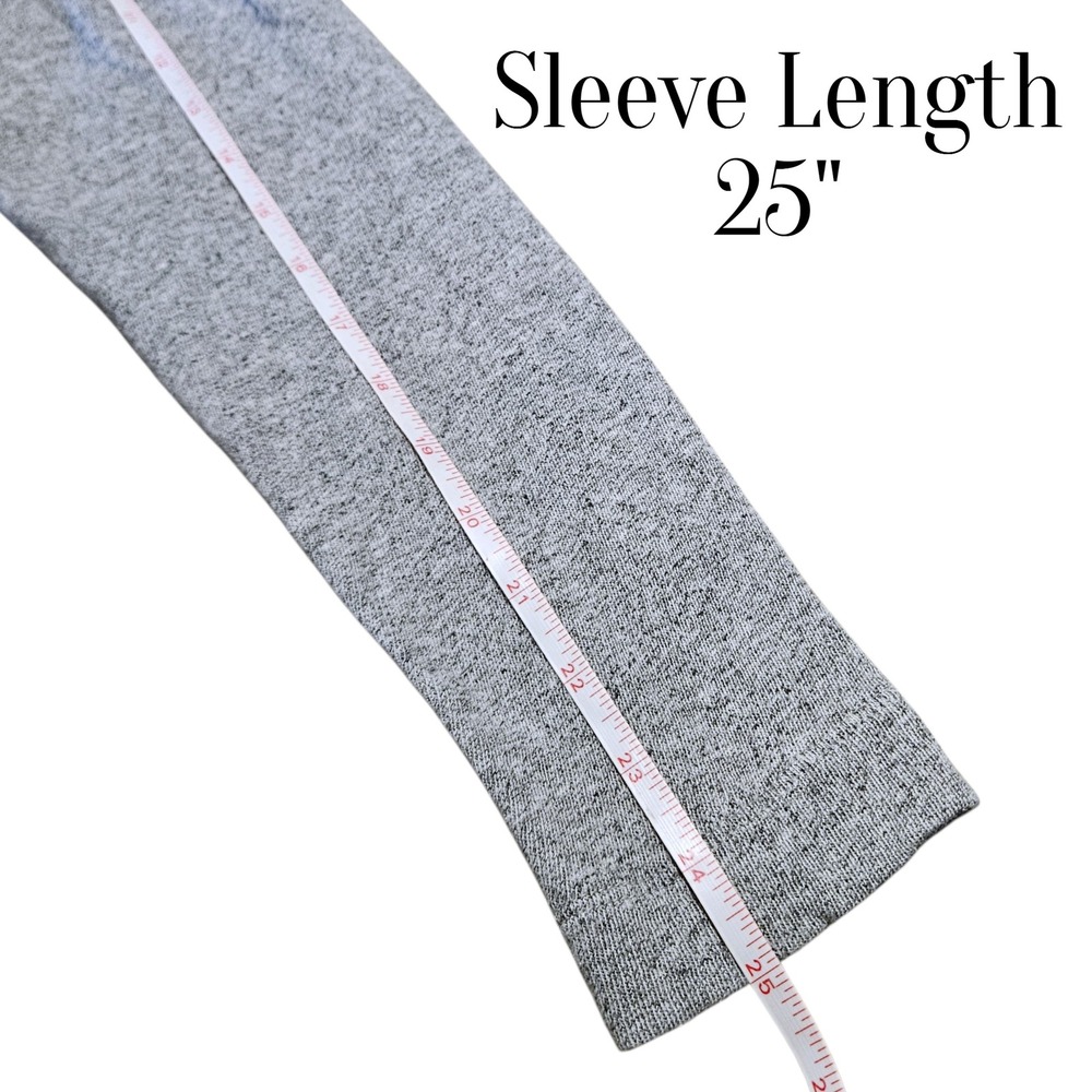 LOFT Striped Zip Shoulder Long Sleeve Top Gray White Size Small Casual - Picture 11 of 13